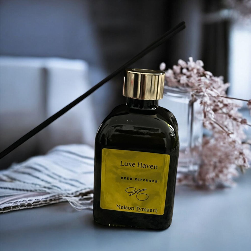 Luxe Haven – Sandalwood, Leather & Vetiver Reed Diffuser