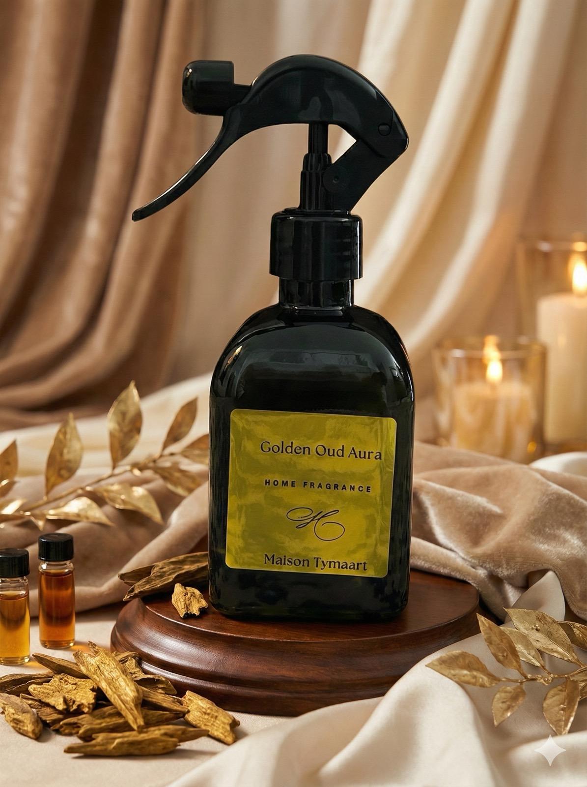Golden Oud Aura – Black Fig, Cedar & Amber Home Fragrance