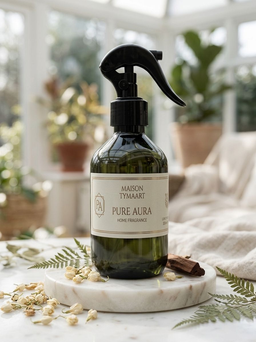 Luxury Hotel Inspired Room Mist – Pure Aura | Jasmine, Saffron & Amber Home Fragrance Spray
